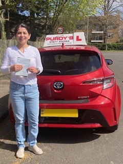 Aline Passed Driving Test